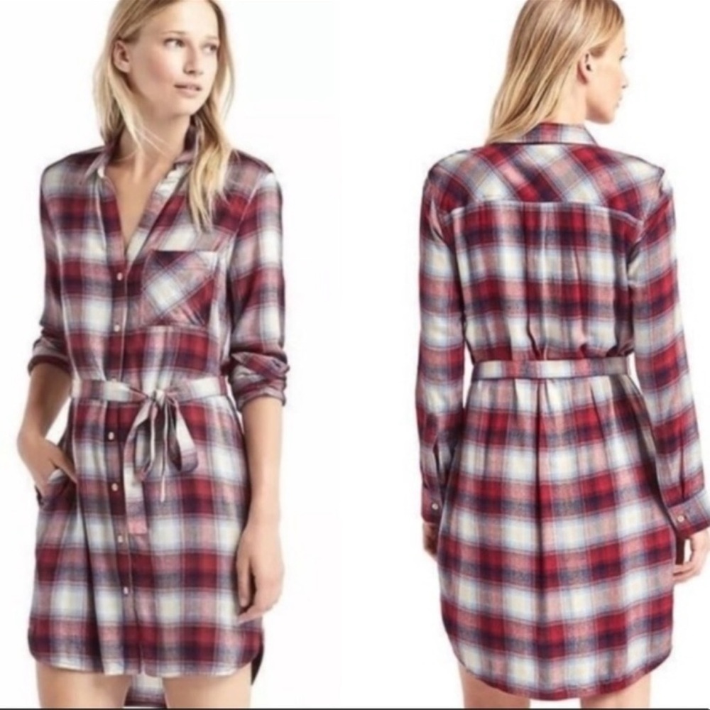 Gap + Pendleton Soft Plaid Button Down Shirtdress - image 1